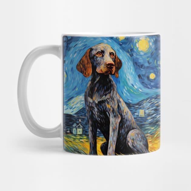 Painting of German Shorthaired Pointer at Night by NatashaCuteShop